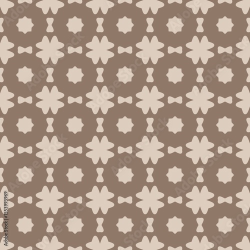 Seamless pattern of vintage floral gears, perfect for textile or wallpaper design.