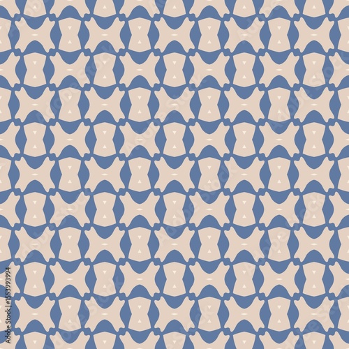 Abstract seamless pattern with geometric shapes for vintage textile design.