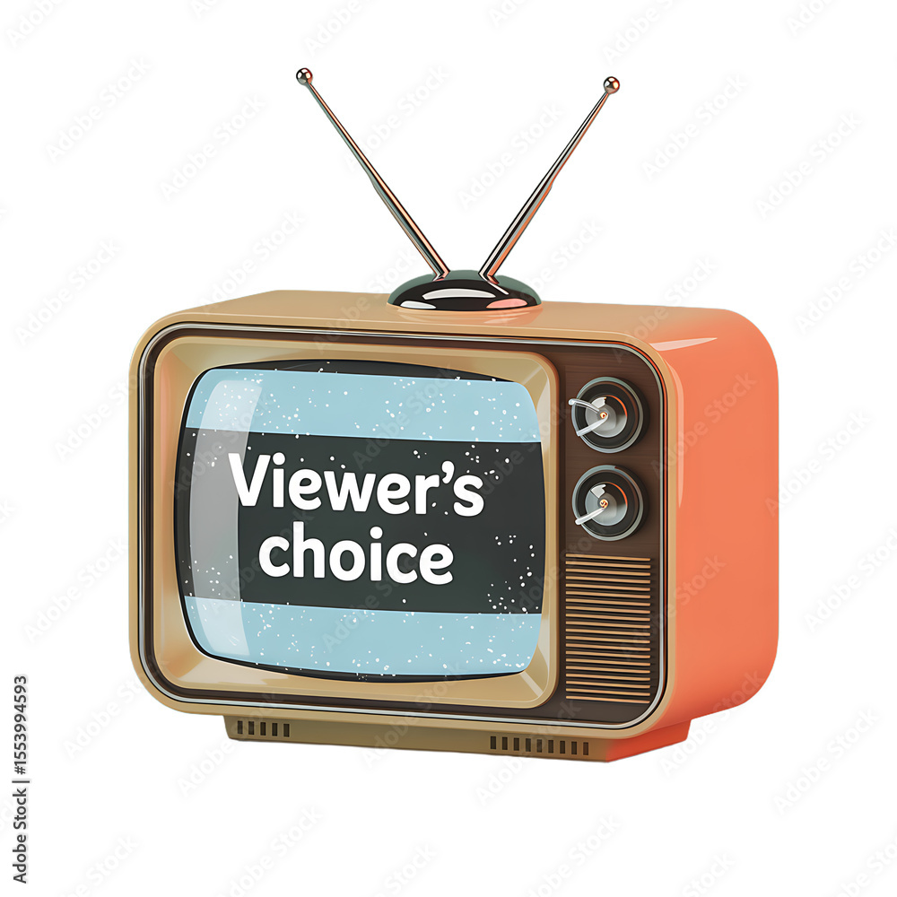 Obraz premium Retro Television with Viewer's Choice Text on Screen