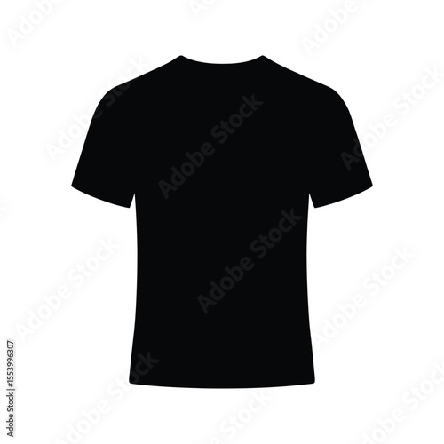 Black TShirt Template Simple Clean and Customizable Vector Graphic