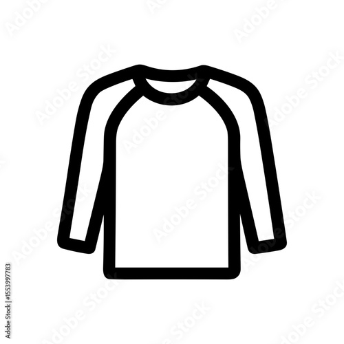 Simple Outline Raglan Long Sleeve T Shirt Apparel Icon