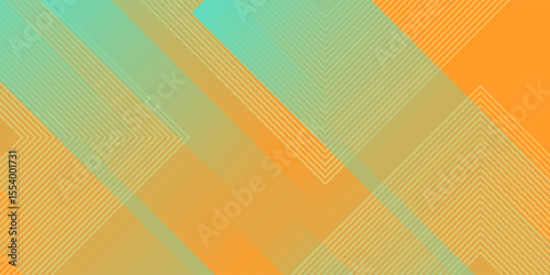 Orange abstract background with square shapes. Geometric design elements. Dynamic shapes.