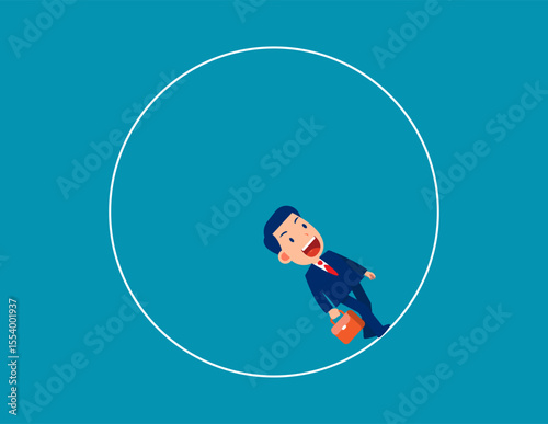 Business of never ending issue. Business walk in circle