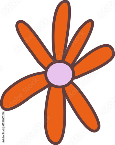 Retro Groovy Flower