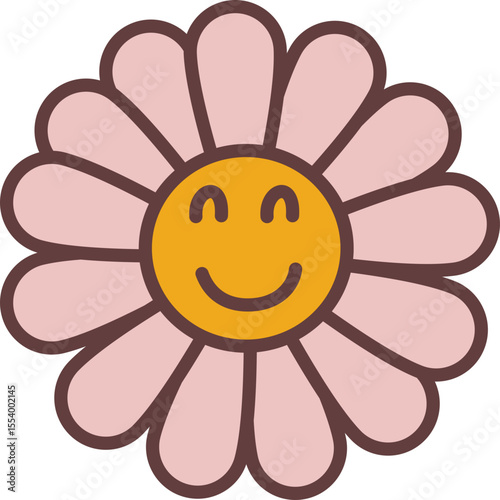 Retro Groovy Flower
