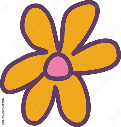 Retro Groovy Flower