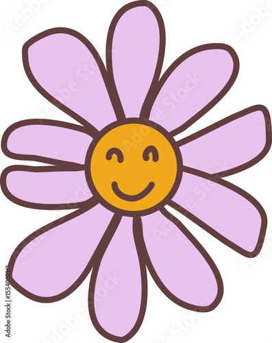 Retro Groovy Flower