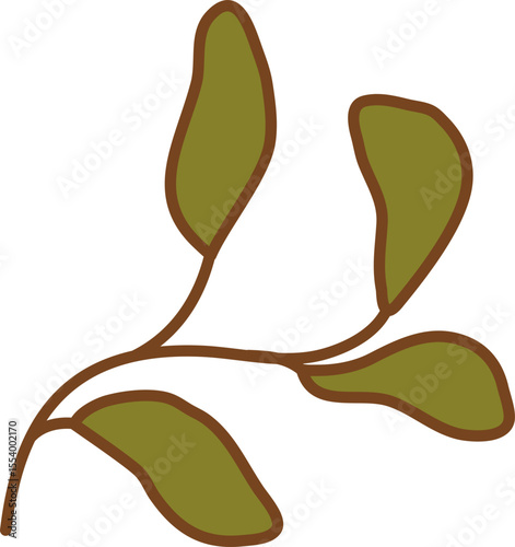 Retro Groovy Leaf