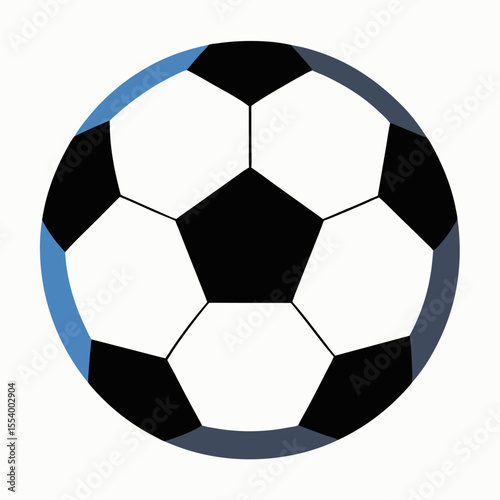 Soccer ball vector icon on white background.