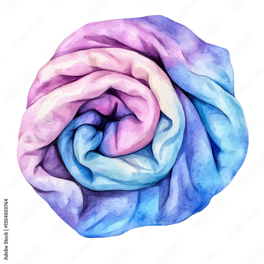 Obraz premium Blanket, watercolor illustration vector, isolated on a white background.