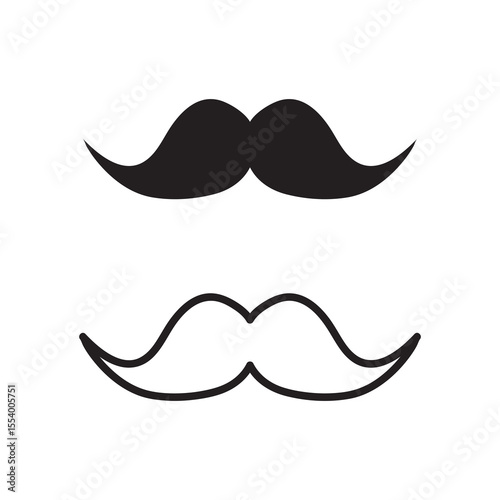 moustache icon, vector moustache icon style vector icons on white background..eps