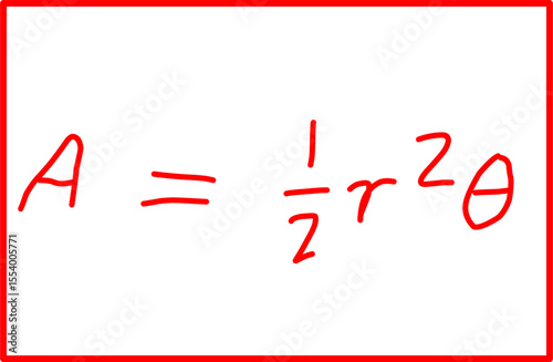mathematical formula for area of ​​a sector of a circle. analytic geometry of a circle