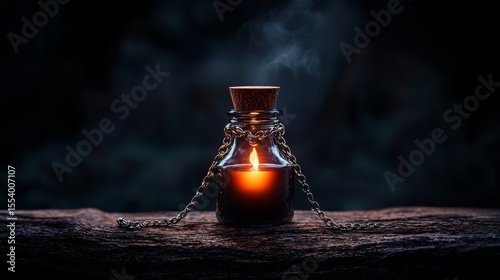 A cursed potion sealed with chains