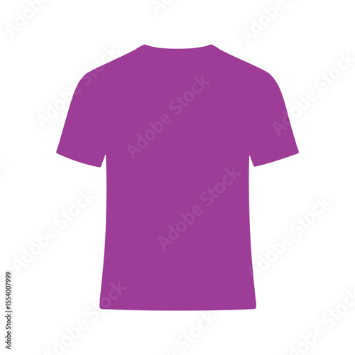 Purple TShirt Mockup Back View Plain Simple  Clothing Template for Design Printing and Branding