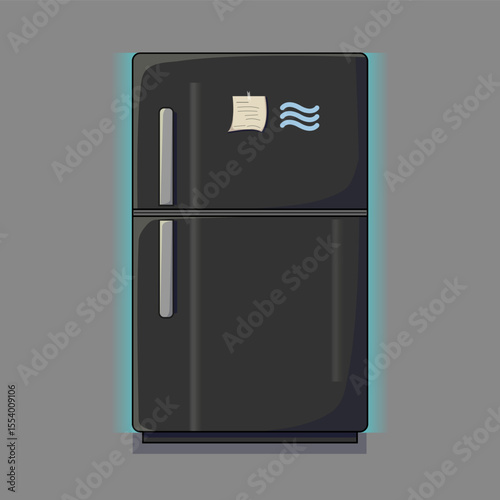 vector illustration of a refrigerator