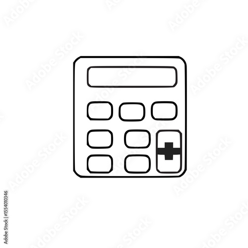 A  modern calculator icon representing finance, accounting, and mathematics- idea for apps, website, business tools, and education content.