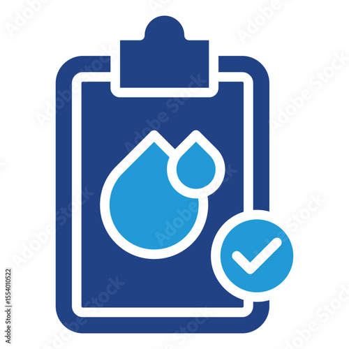 Clipboard icon with document or report to show information related to approved blood types
