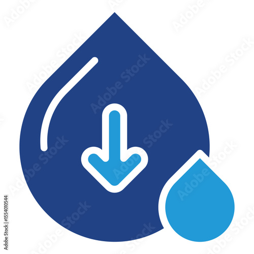 The blood icon and downward arrow occur when a person's blood pressure is below normal or what is known as hypotension.