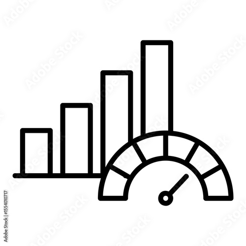Business performance icon with rapid revenue growth