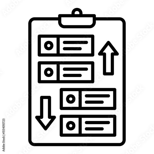 Icon for sorting a list of tasks or items by priority