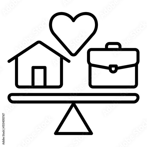 Work life balance icon for better self quality