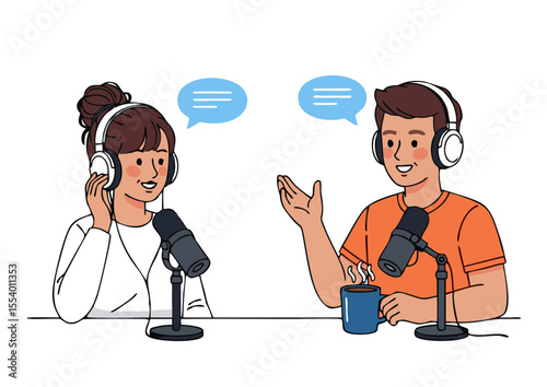 Podcast Hosts Engaging Conversation & Audio Content Creation