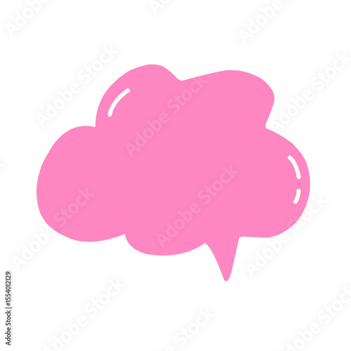 Colorful speech bubbles. Cartoon balloon word design. Vector illustration