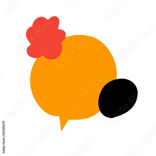 Colorful speech bubbles. Cartoon balloon word design. Vector illustration