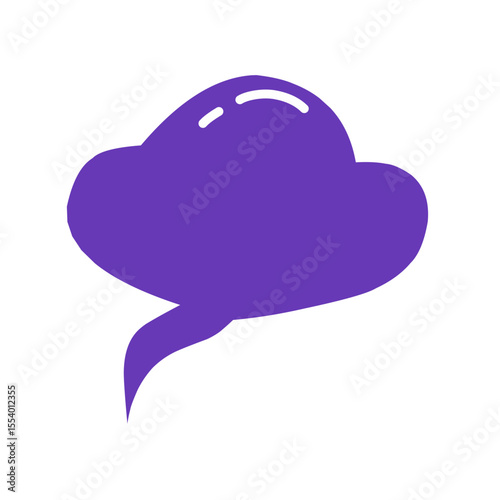Colorful speech bubbles. Cartoon balloon word design. Vector illustration