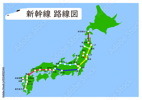 日本の主要都市の路線図マップ
