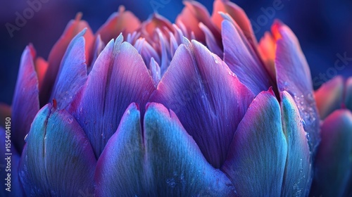 Vibrant artichoke bloom