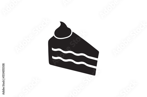 Lean cake silhouette on white background.01
