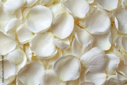 Close-up of many white rose petals