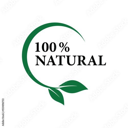 Food Natural Label icon vector logo