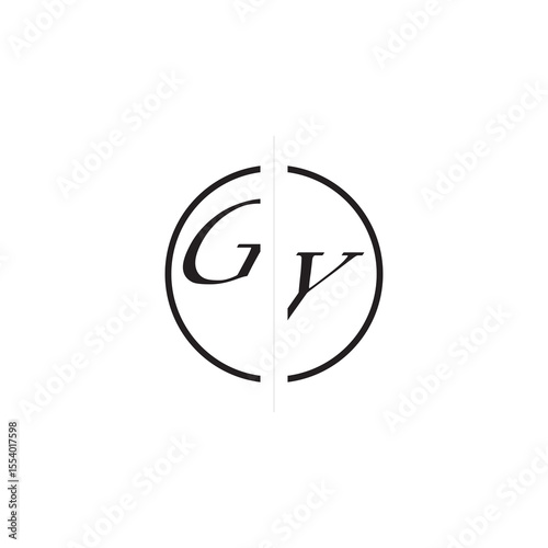 Initial Alphabet Design Unique Vector Circled Alphabet Monogram Simple Logo GY