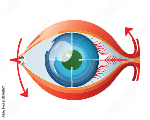 Eye with Crosshairs Indicating Vision Measurement Focus