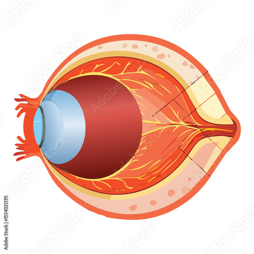 Realistic Human Eye Anatomy Diagram