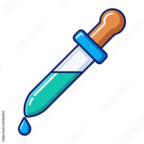 Flat dropper pipette icon vector illustration design