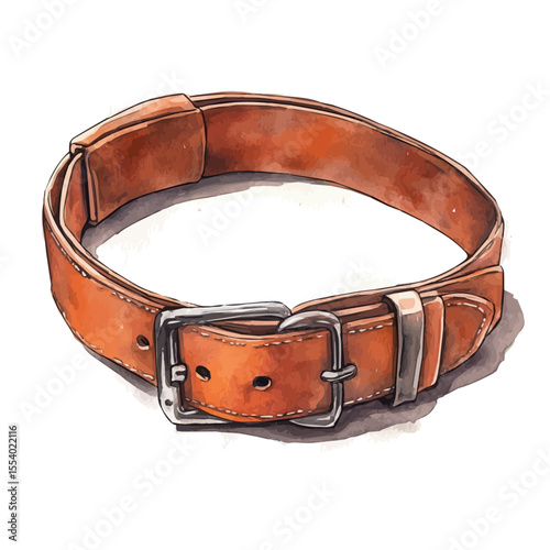 Belt, watercolor clipart vector, isolated on a white background.