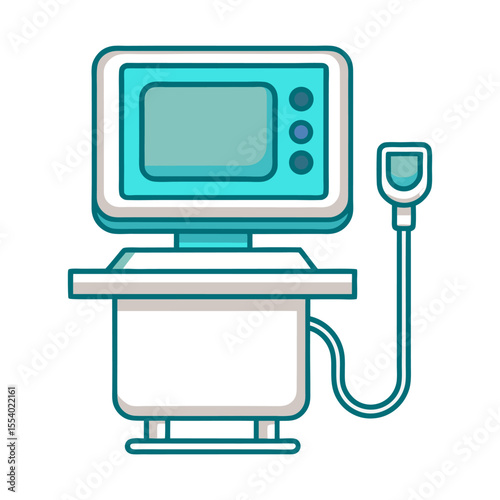 Flat endoscopy machine icon vector illustration design