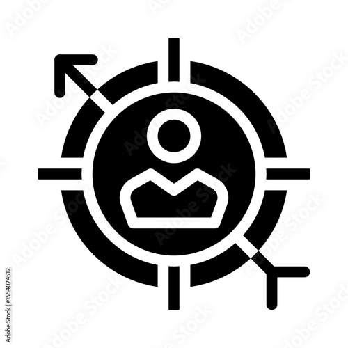 target audience glyph icon