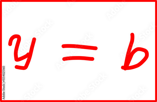 mathematical formula horizontal line equation. analytical geometry line equation