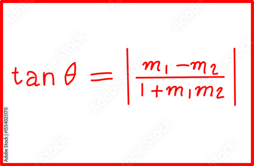 mathematical formula for the angle between two lines. analytic geometry equation of a line
