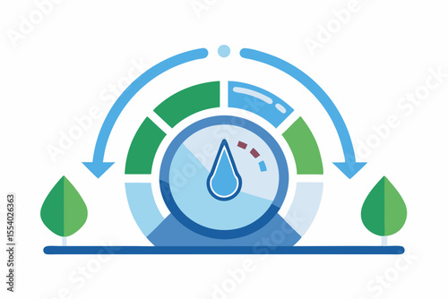 clean water dashboard meter drop icon