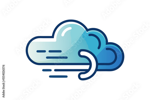 cloud sync vapor rise weather icon