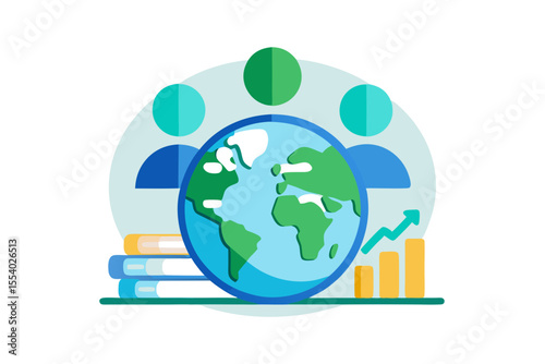 earth population icon layered human figures