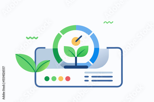 eco toggle icon animated plant dashboard