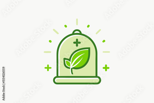 eco friendly bell leaf alert clean icon