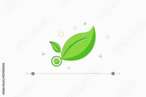 eco scroll indicator floating nature icon style