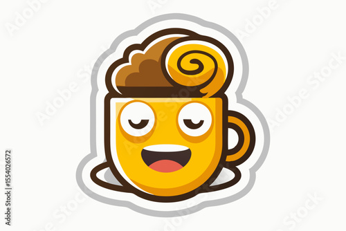 emoji face coffee drink fun style icon